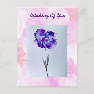 Postal Cartão de Flor Roxa