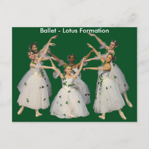 Postal Cartão de Formação de Lótus de Ballet Adorável