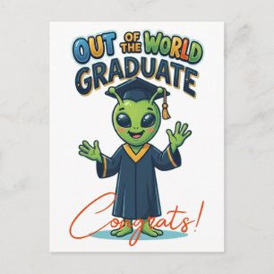 Postal Cartão de Formatura Fora do Mundo - Presente de Pa