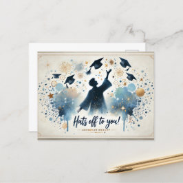 Postal Cartão de Formatura moderno e minimalista