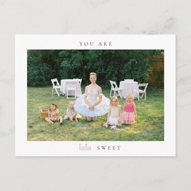 Postal Cartão de Foto de Agradecimento de Aniversário de  (Frente)