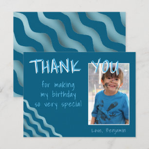 Postal Cartão de foto de agradecimento de aniversário par