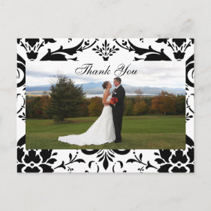 Postal Cartão de Foto de Casamento Obrigado Damasco