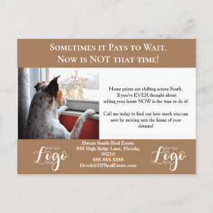 Postal Cartão de Imóveis com Chamada Urgente para Ação