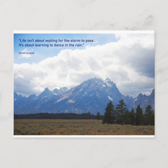 Postal Cartão de Incentivo - Dança na Chuva (Frente)