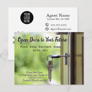 Postal Cartão de Indicação de Imóveis Open Doors