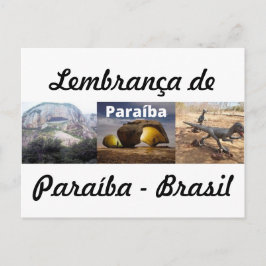 Postal Cartão de Informação sobre a Paraíba
