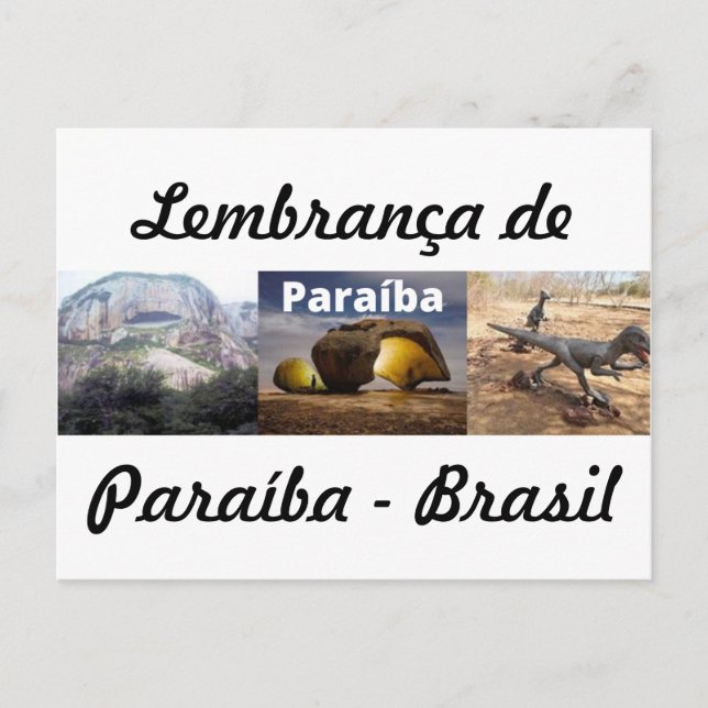 Postal Cartão de Informação sobre a Paraíba (Frente)