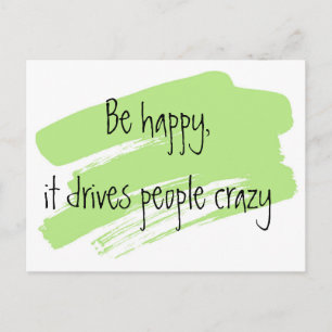 Postal Cartão de inspiração seja feliz