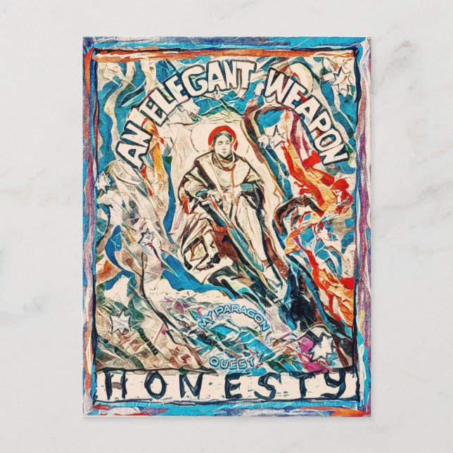 Postal Cartão de Junção n.o 5: Honestidade, uma arma eleg (Frente)