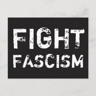 Postal Cartão de justiça social do FASCISMO da LUTA