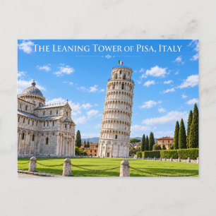 Postal Cartão de Lembrança Torre Pisa Itália