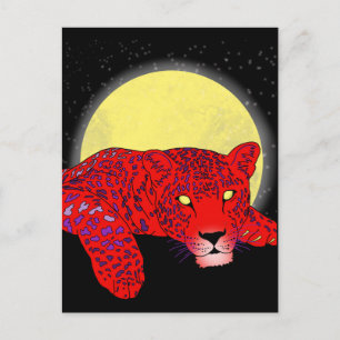 Postal Cartão de Leopardo Zumbi Personalizável