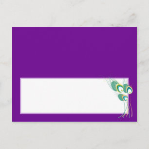 Postal Cartão de Local Escrevível para Casamento Pêssego