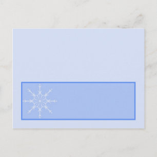 Postal Cartão de Local Escrevível para Casamento Snowflak