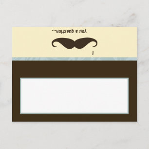 Postal Cartão de lugar gravável que eu te dou um bigode