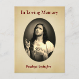 Postal Cartão de luto católico Cristo de isolamento
