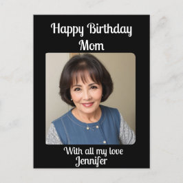 Postal Cartão de Mãe de Feliz Aniversário Mínimo Personal