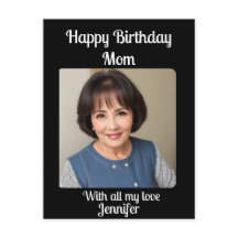 Cartão de Mãe de Feliz Aniversário Mínimo Personal