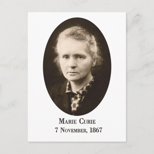 Postal Cartão de Marie Curie (Frente)