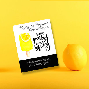 Postal Cartão de Marketing de Imóveis Easy Peasy Lemon