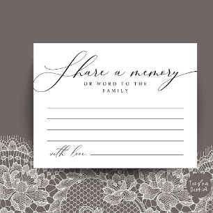 Postal Cartão de Memória de Serviço Funerário, Compartilh