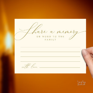 Postal Cartão de Memória de Serviço Funerário, Compartilh