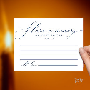 Postal Cartão de Memória de Serviço Funerário, Compartilh