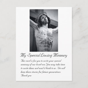 Postal Cartão de Memória Especial de Casamento Funeral