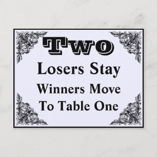 Postal Cartão de Mesa Bunco Vitoriano Elegante #2