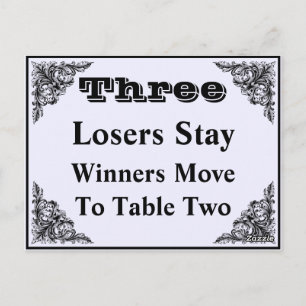 Postal Cartão de Mesa Bunco Vitoriano Elegante #3