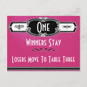 Postal Cartão de Mesa de Bunco Art Déco Vintage #1