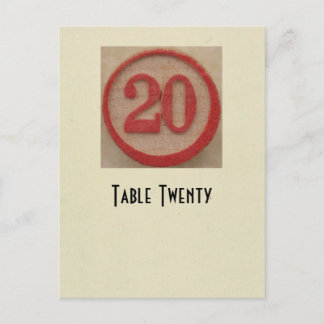 Postal Cartão de mesa nº 20 da foto