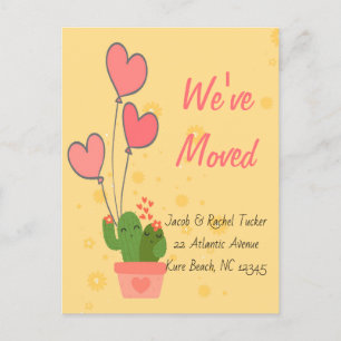 Postal Cartão de movimento Cactus que movemos Anouncem em