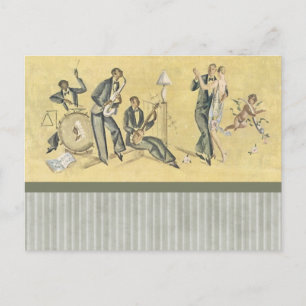 Postal Cartão de Música Deco