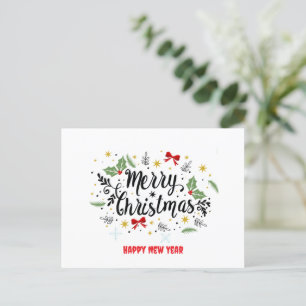 Postal cartão de natal alegre
