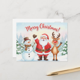 Postal Cartão de Natal Antigo
