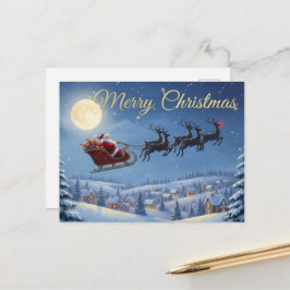Postal Cartão de Natal Antigo