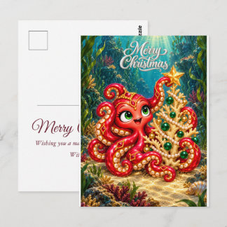 Postal Cartão de Natal – Árvore de Coral Encantada de Eva