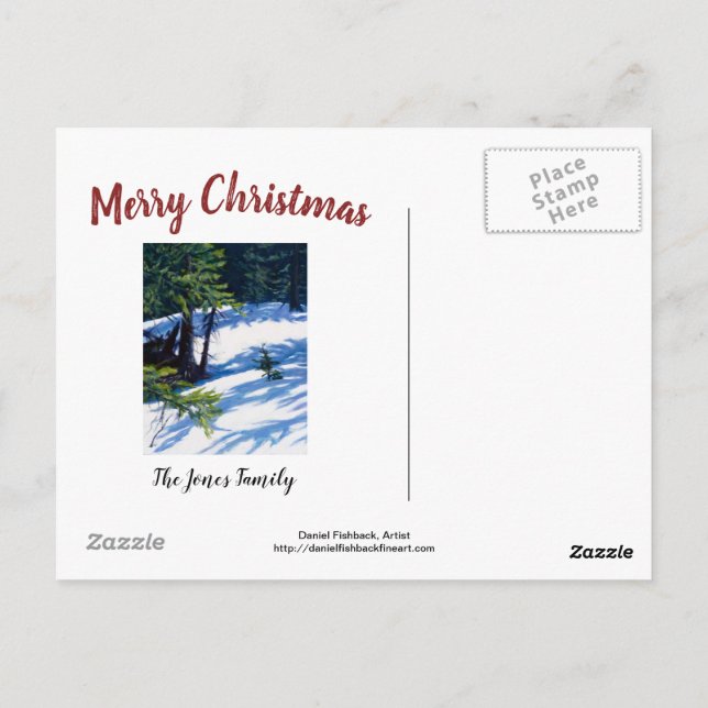 Postal Cartão de Natal Colorado Mountain Snow (Verso)