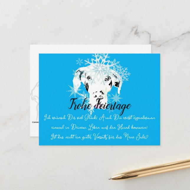 Postal Cartão de Natal com propósito de Ano Novo (Frente/Verso In Situ)