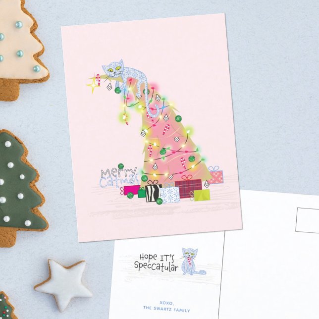 Postal Cartão de Natal da Árvore de Catmas (Criador carregado)