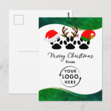 Cartão de Natal de Empresa Logotipo Empresarial