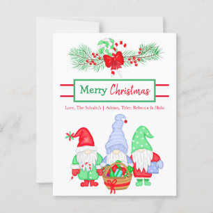Postal Cartão de Natal de Férias Festivas Personalizado