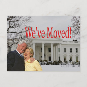 Postal Cartão de Natal de Hillary & Bill New Address