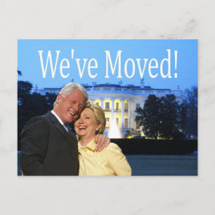 Postal Cartão de Natal de Hillary & Bill New Address