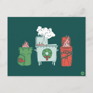 Postal Cartão de Natal de Lixeira de Pastel