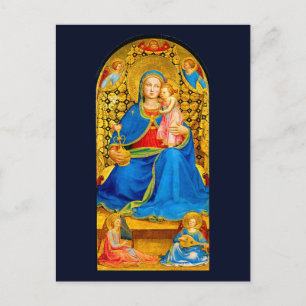 Postal Cartão de Natal de Madonna e Menino
