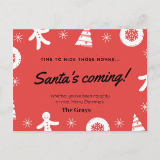 Postal Cartão de Natal engraçado e humorístico 