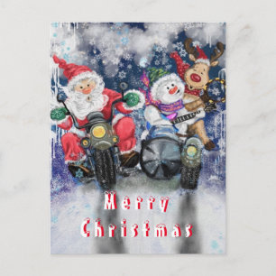 Postal Cartão de Natal Engraçado Presente Feliz Amigos de